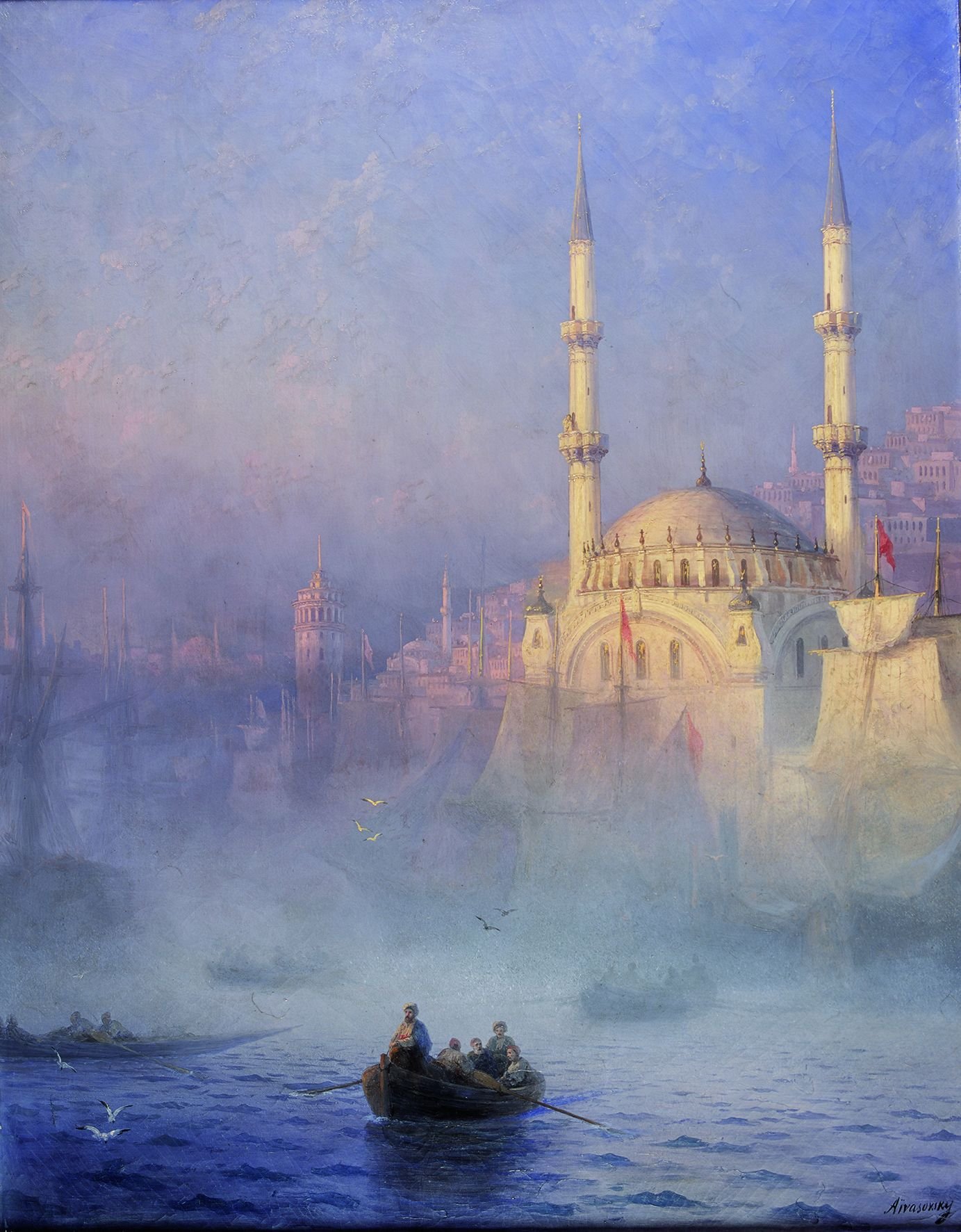 Ivan Aivazovsky, Constantinople, The Mosque of Tophane (1884)