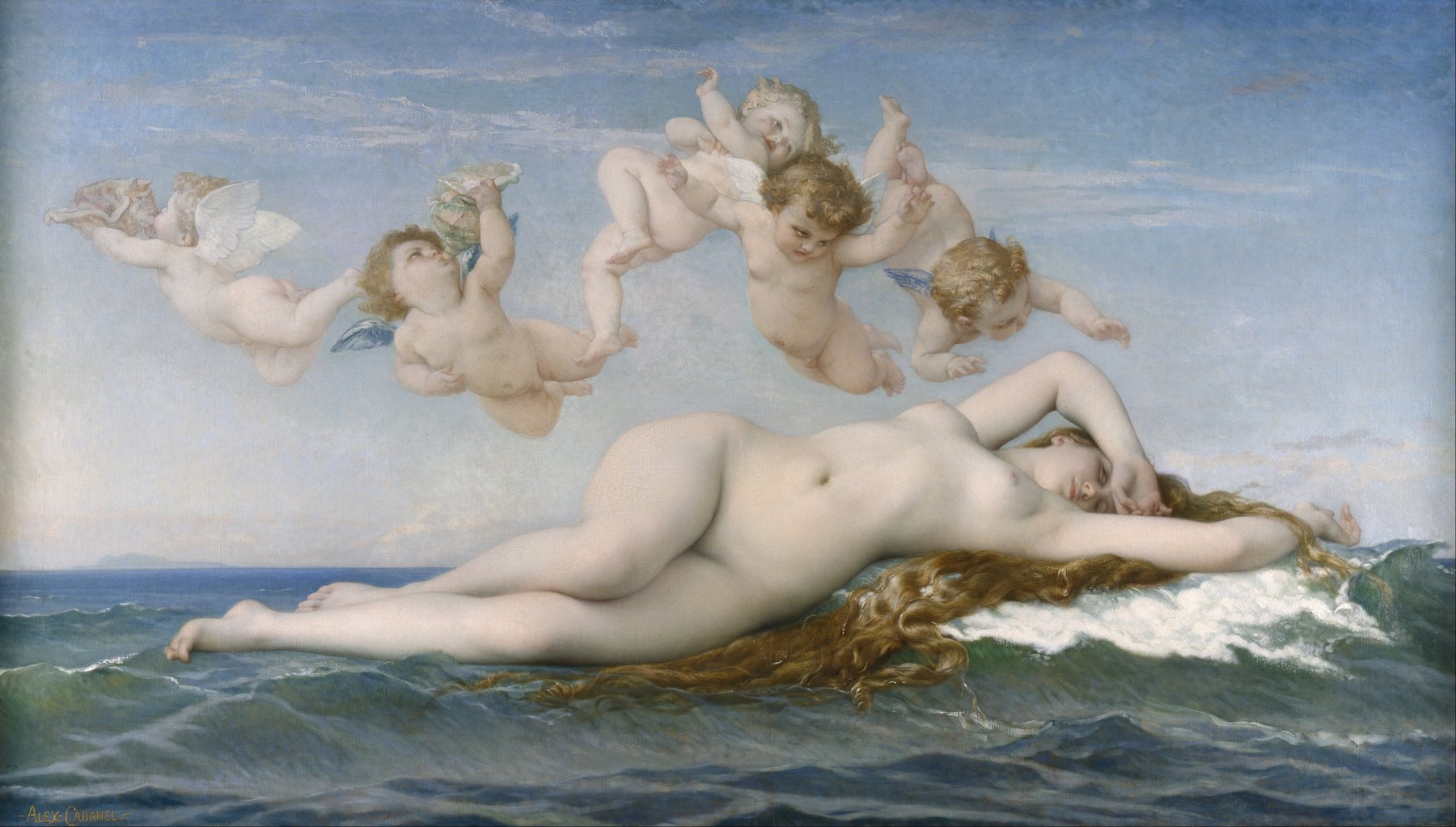 Alexandre Cabanel, The Birth of Venus (1863), Musee d'Orsay, Paris