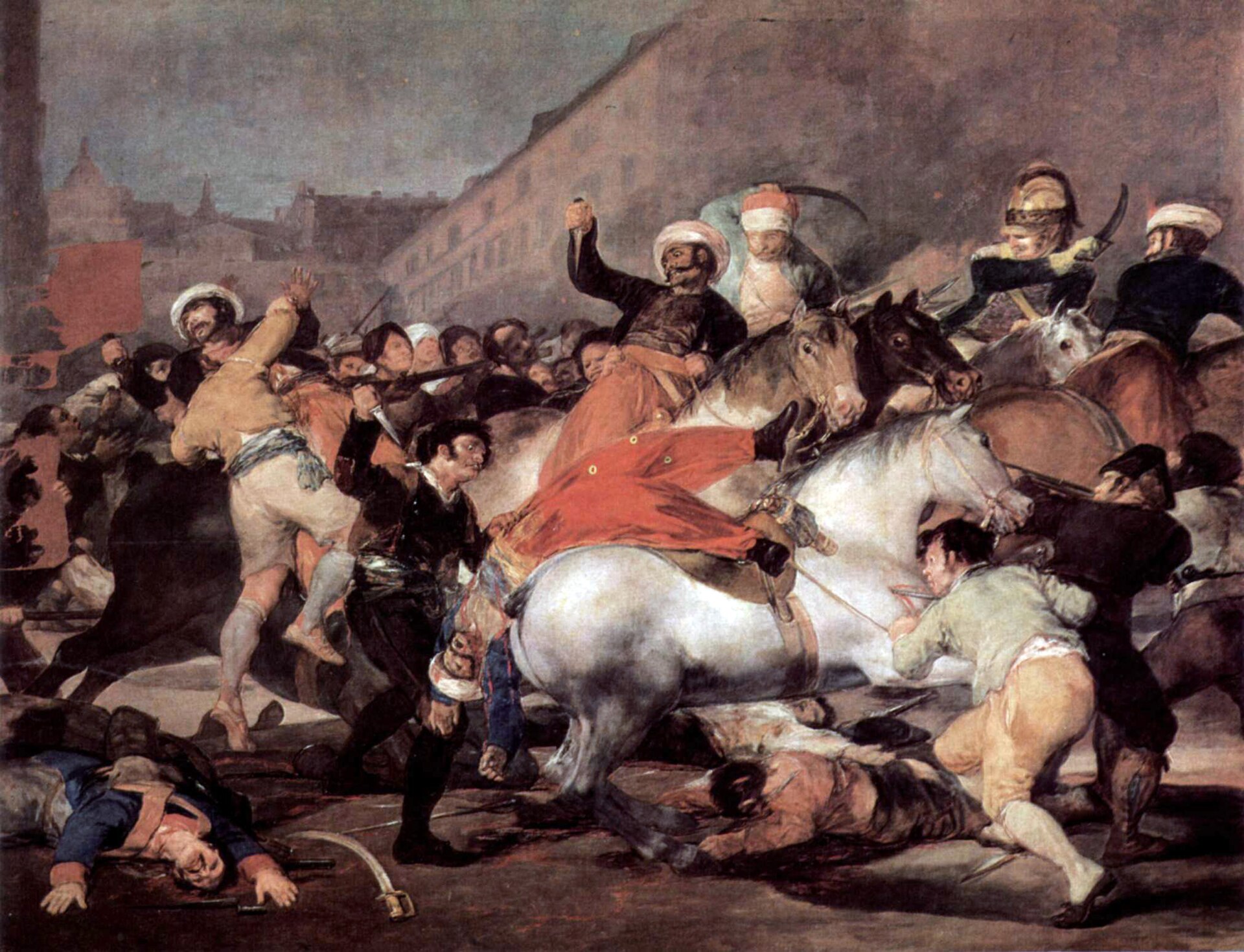 Francisco de Goya, The Second of May 1808 (1814), the companion painting of the Madrid uprising, Museo del Prado