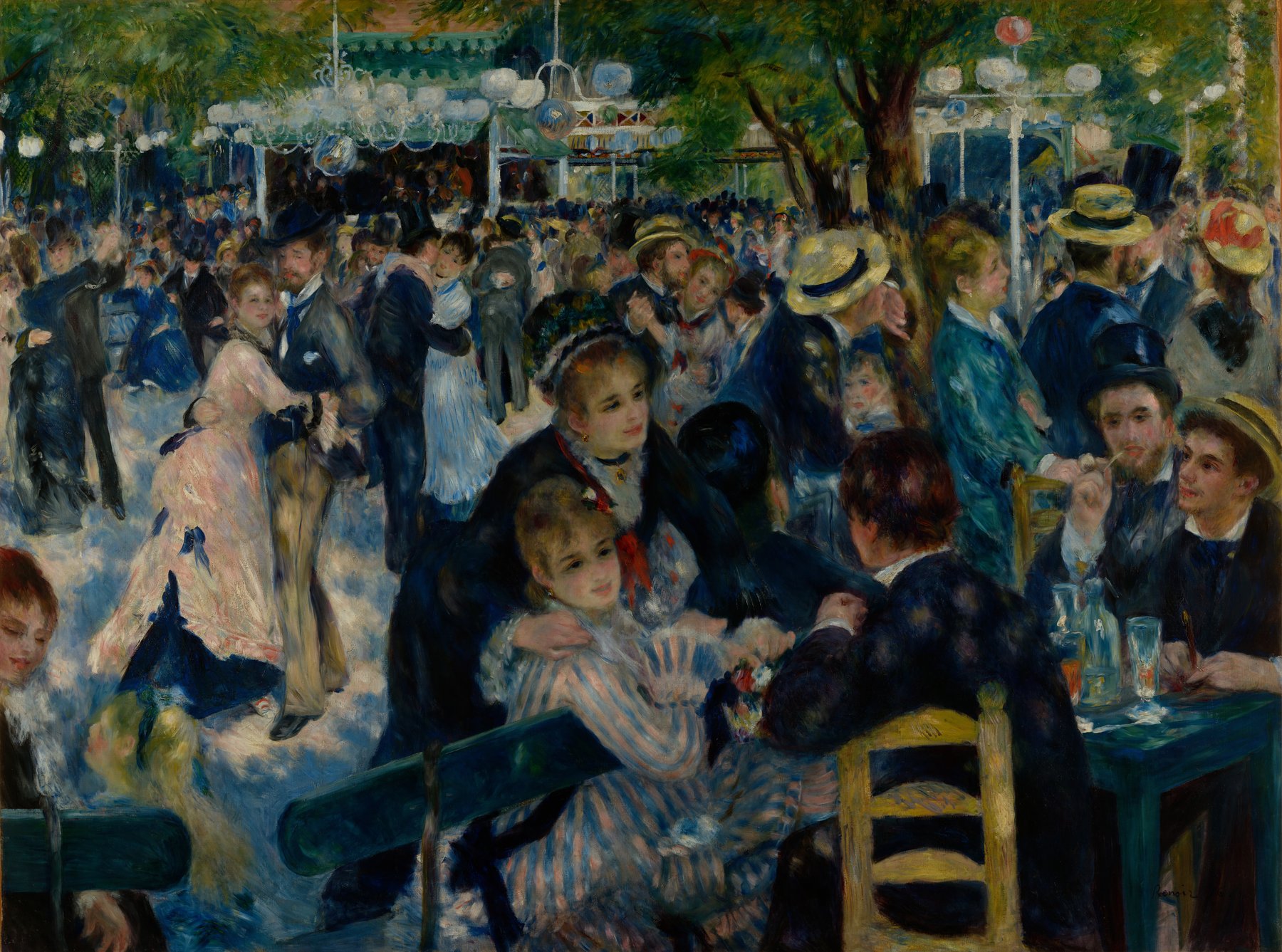 Pierre-Auguste Renoir's Bal du moulin de la Galette (1876), a defining work of the Impressionist treatment of modern Paris leisure