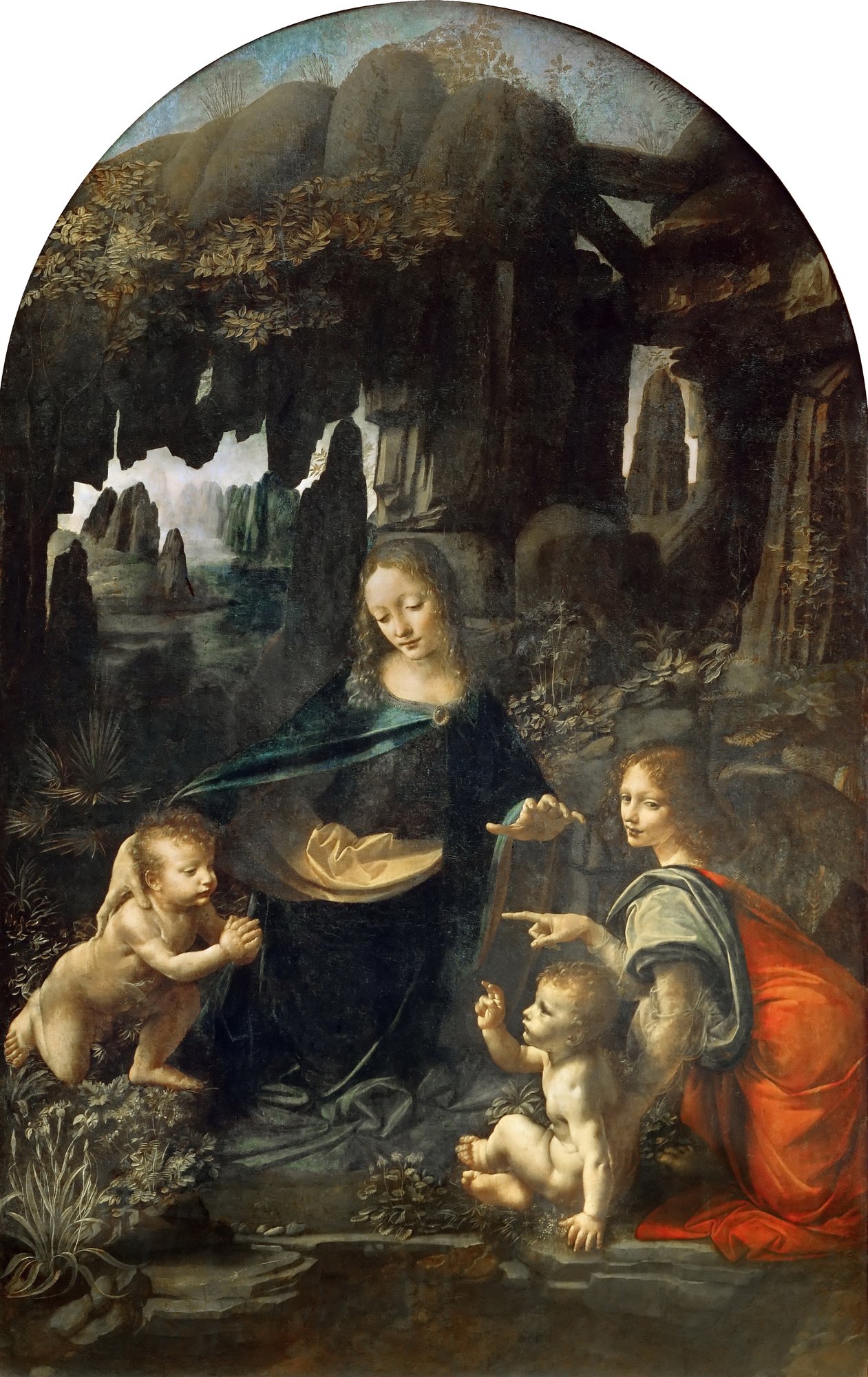 Leonardo's Virgin of the Rocks, hanging in the Grand Gallery with no line