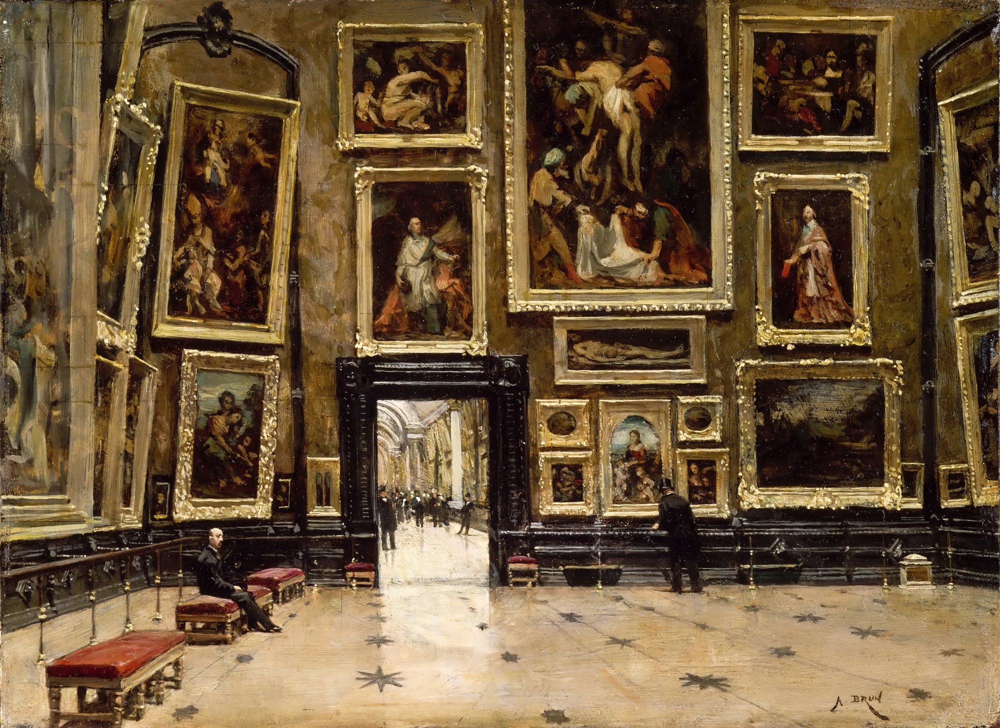 The Salon Carré, the room the Mona Lisa was stolen from in 1911