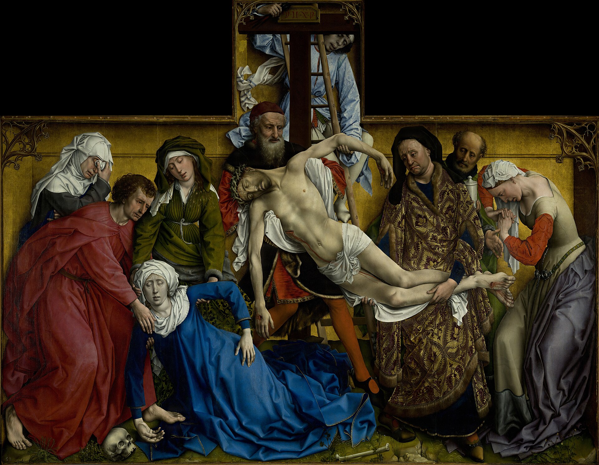 Rogier van der Weyden, The Descent from the Cross, one of the great Flemish paintings, Museo del Prado