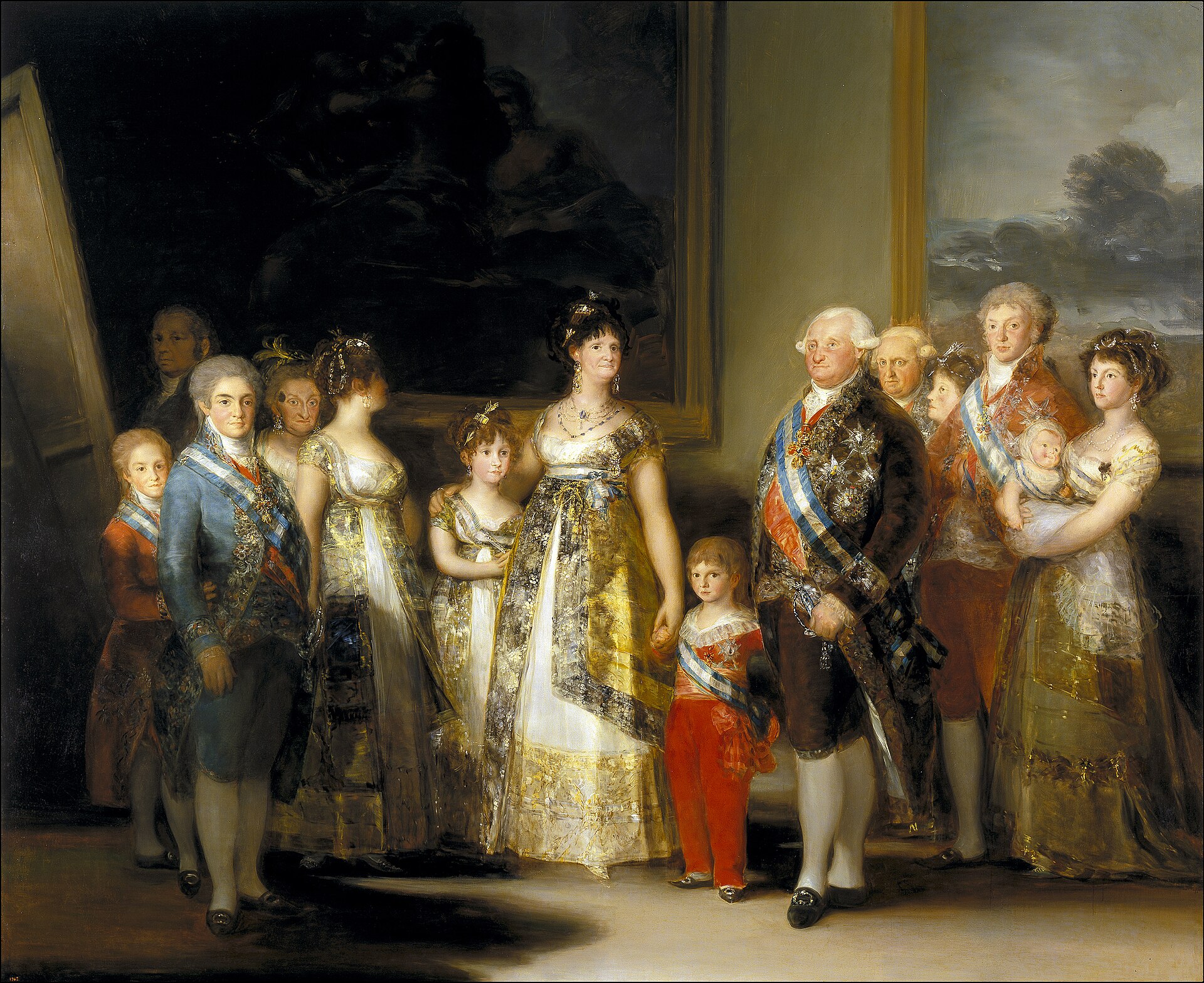 Goya, The Family of Charles IV (1800), a later Prado royal portrait that shows how differently a court painter could see his monarchs